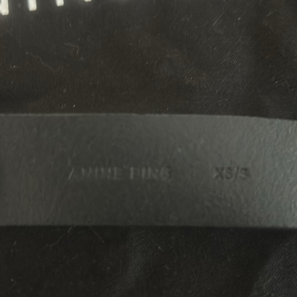 Black Anine Bing Leather Belt with Black Metal Chevron Studs and hardware XS/S - Picture 4 of 4